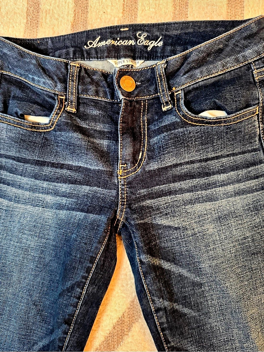 American Eagle Super Stretch Jegging Skinny Jeans in Blue